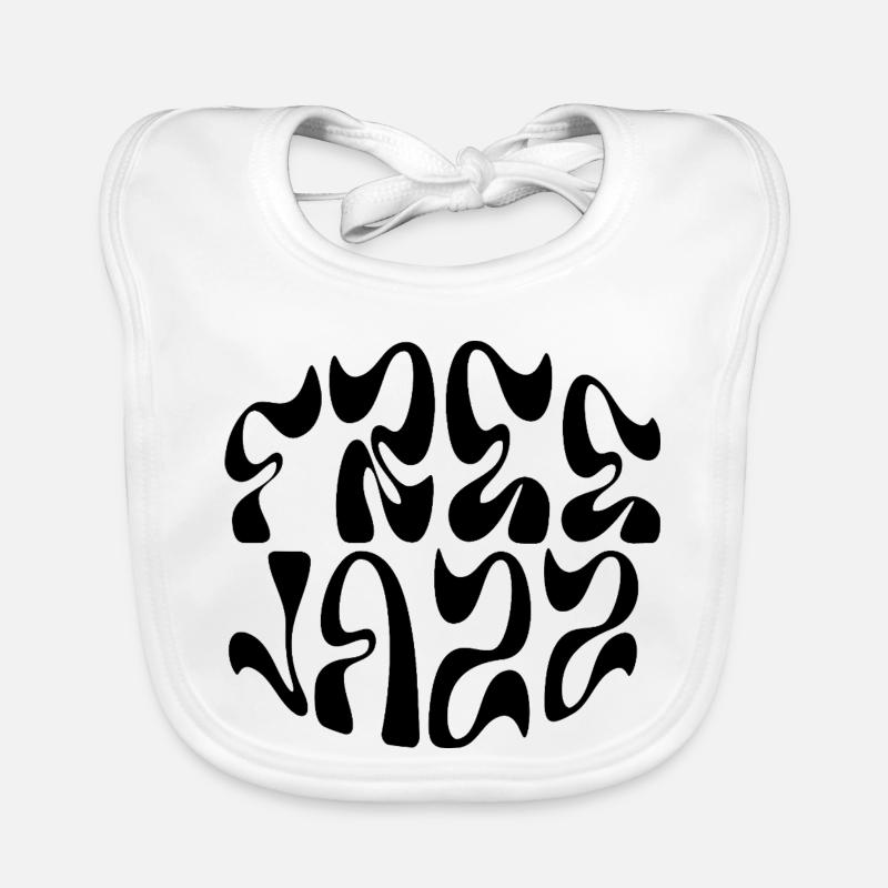 Design de logo ondulé free jazz Bavoir bio Bébé