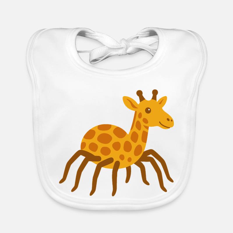 Niedliche Spinne Giraffe Baby Bio-Lätzchen