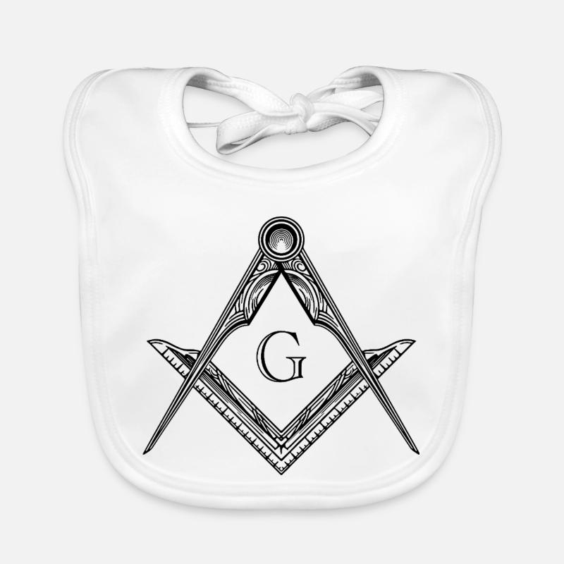 Masonic Symbol Angle & Compass Freemasonry Organic Baby Bibs