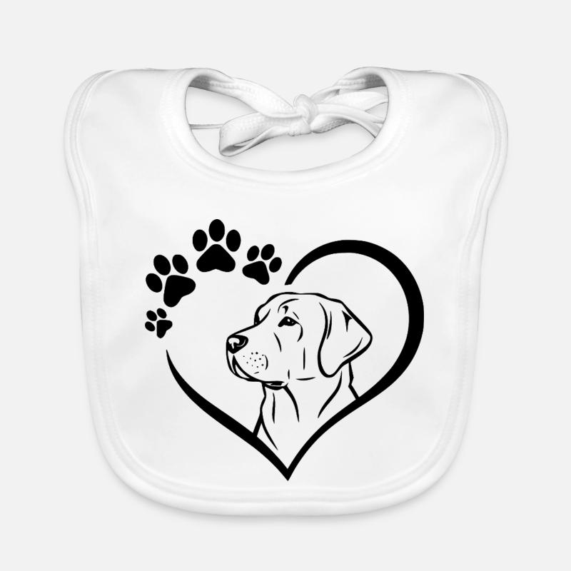 Dessin du Labrador Retriever Bavoir bio Bébé