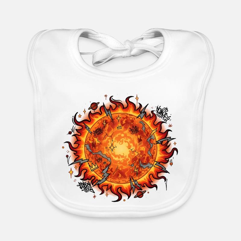 Explosion de boule de soleil enflammée Bavoir bio Bébé