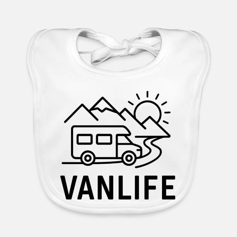 Vanlife Berglandschaft Camper Baby Bio-Lätzchen