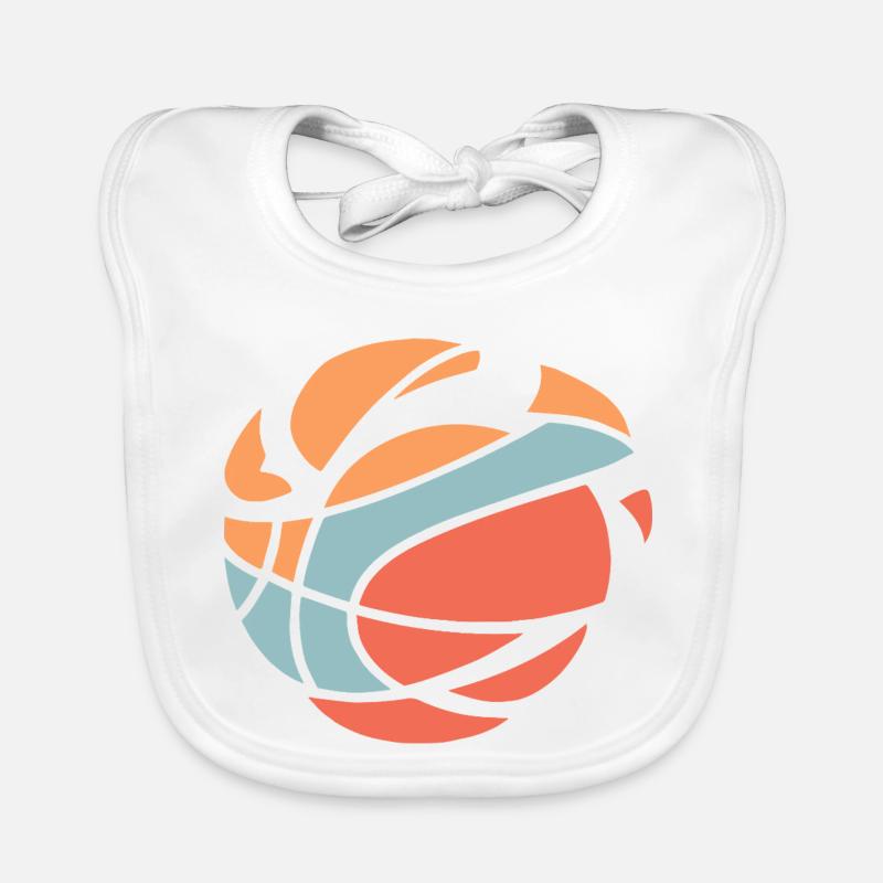Explosion abstraite du basket-ball Bavoir bio Bébé