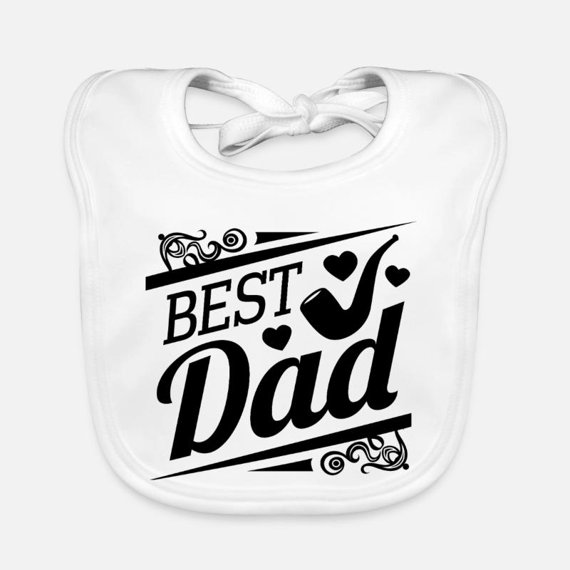 Papa, bester Papa, Vatertag - Baby Bio-Lätzchen - Weiß