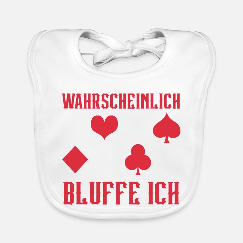 Poker Probably I'm Bluffing Organic Baby Bibs