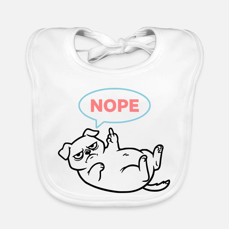  Mops Hund Comic Bunt Outline Baby Bio-Lätzchen