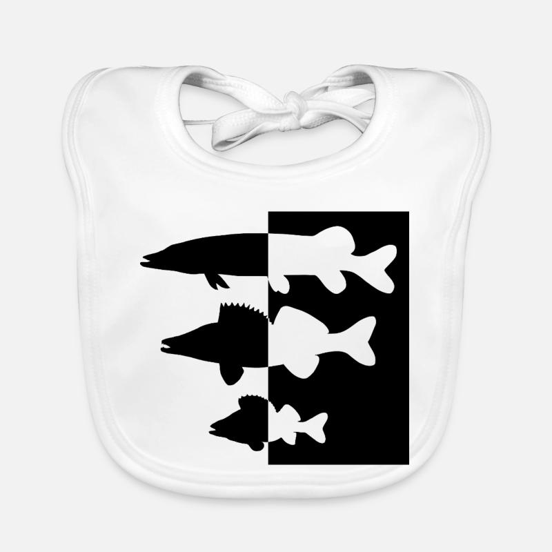 Pike and zander perch Organic Baby Bibs