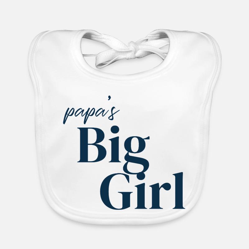 Papas große Mädchen-Typografie Baby Bio-Lätzchen