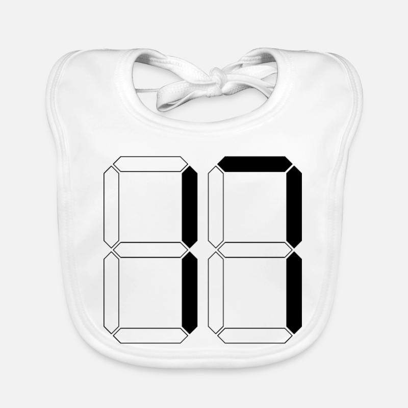 NUMMER 17 Siebzehn Geburtstag Geschenk Digital Baby Bio-Lätzchen