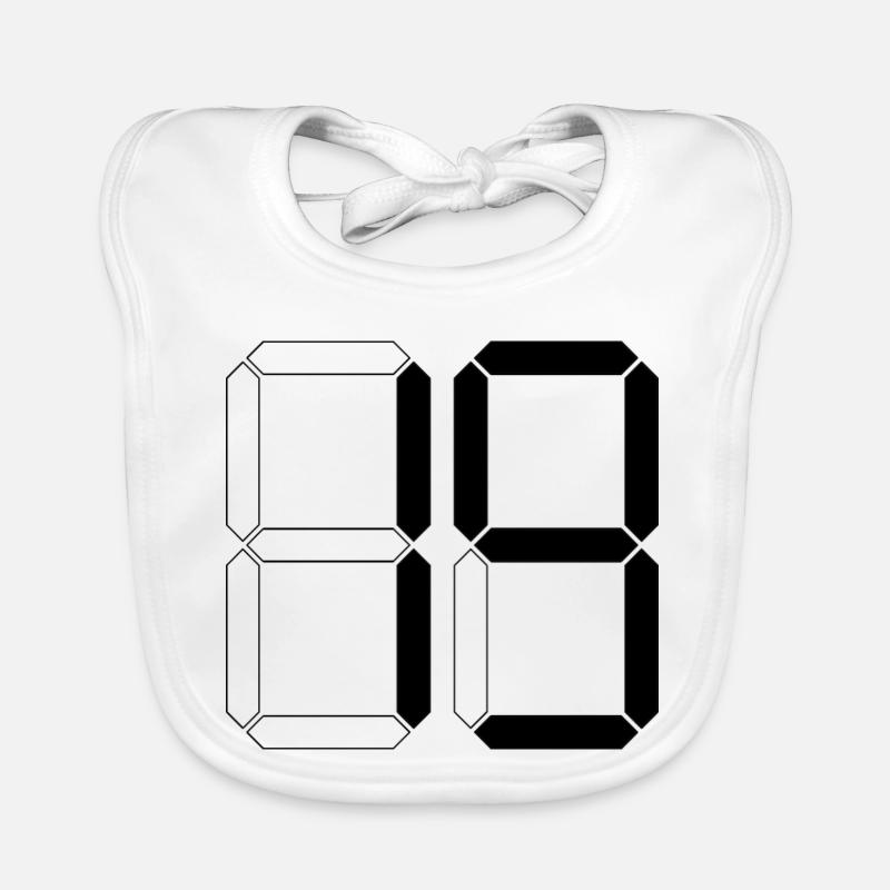 NUMBER 19 Nineteen Birthday Gift Digital Organic Baby Bibs