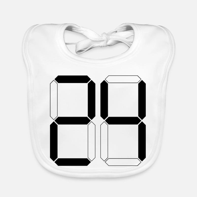 NUMMER 24 Vierundzwanzig Geschenk Digital Baby Bio-Lätzchen