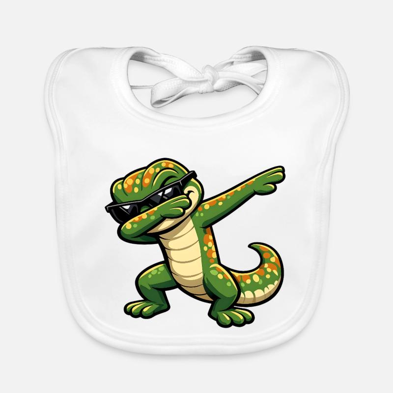 Dabbing Gecko Baby Bio-Lätzchen