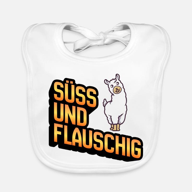 Süss und Flauschig Lama Baby Bio-Lätzchen