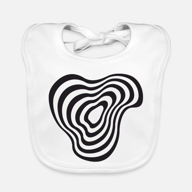 Teil abstrakter Linienformgestaltung Baby Bio-Lätzchen