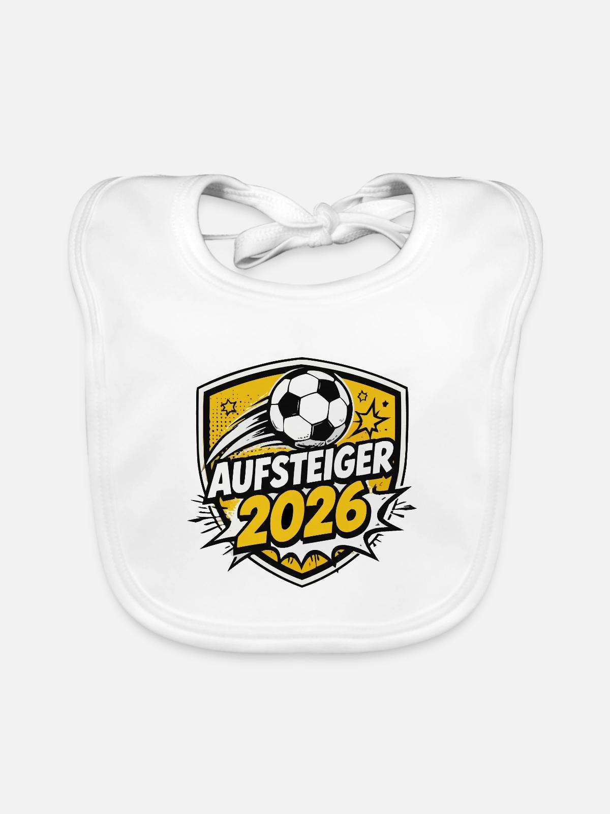 aufsteiger-2026- - Baby Bio-Lätzchen - Weiß - Vorne