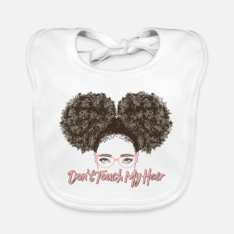 Hair Touch Graphic Organic Baby Bibs