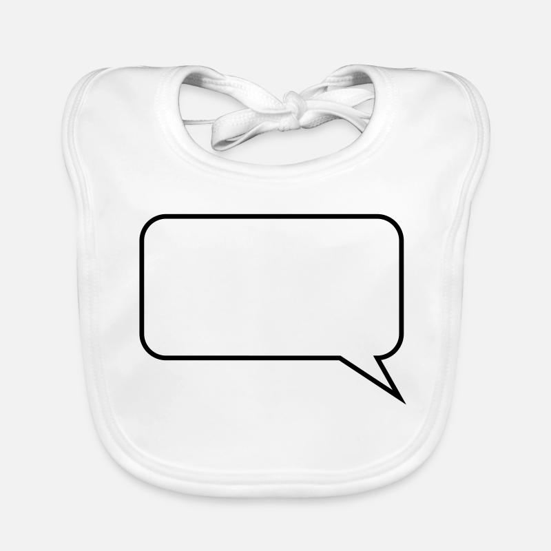 Sprechblase // Comic // Spruch machen // Aussage Baby Bio-Lätzchen