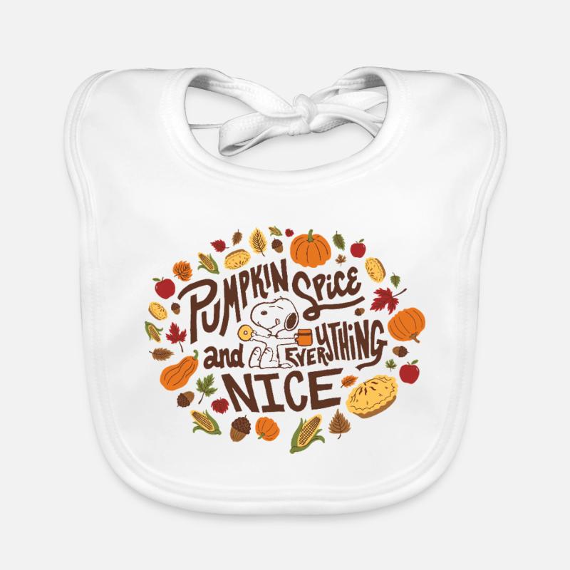 Peanuts Design Automne Avec Citation Et Snoopy Bavoir bio Bébé