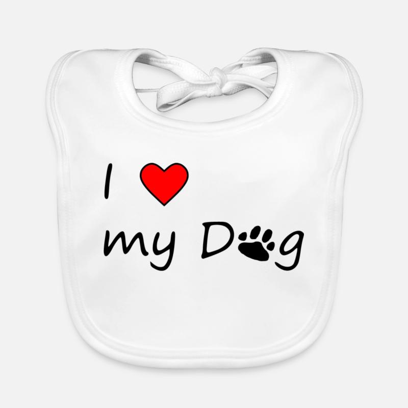 J’aime mon chien Bavoir bio Bébé