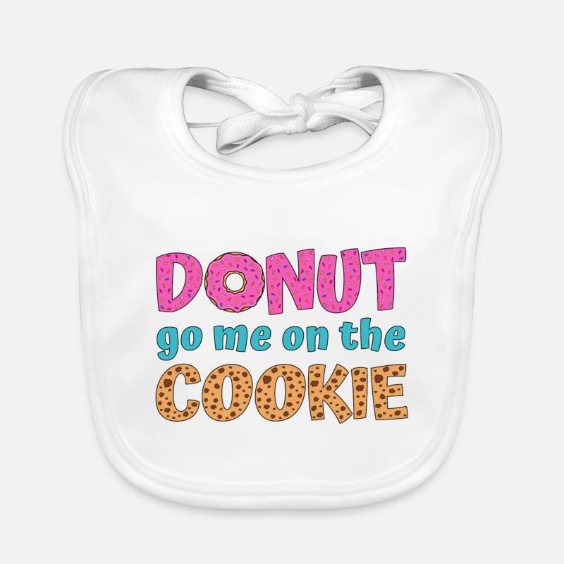Donut go me on the cookie Baby Bio-Lätzchen