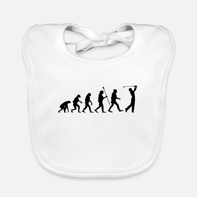 Evolution Golf spielen Golfer Golfschläger Sport Baby Bio-Lätzchen