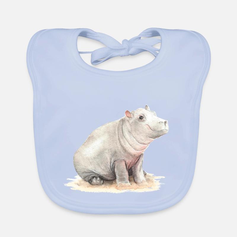 Nilpferd Baby Bio-Lätzchen