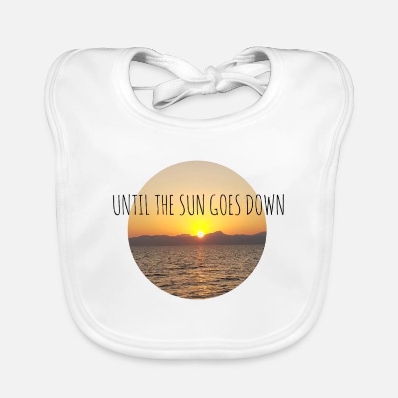 Until the sun goes down - Coucher de soleil - Bavoir bio Bébé - blanc