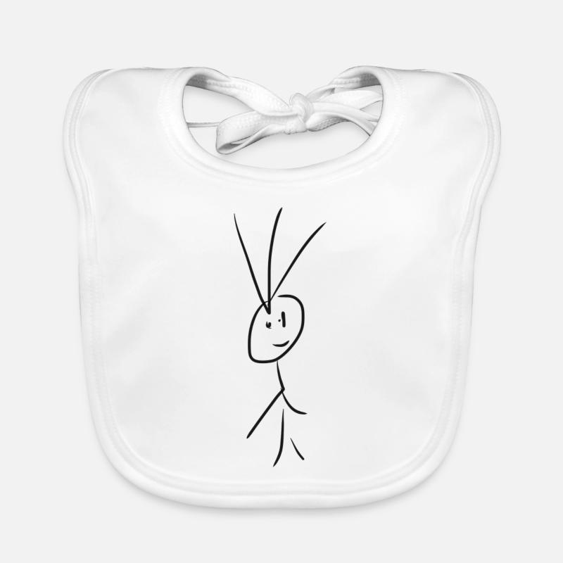 Strichmännchen Baby Bio-Lätzchen