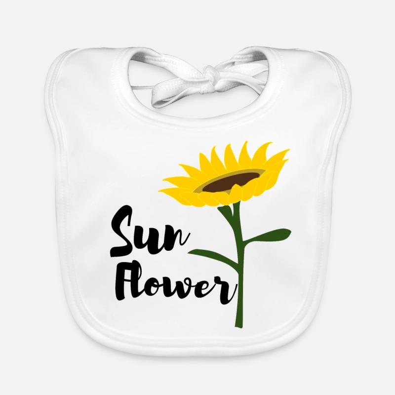 Sunflower - Baby Bio-Lätzchen - Weiß