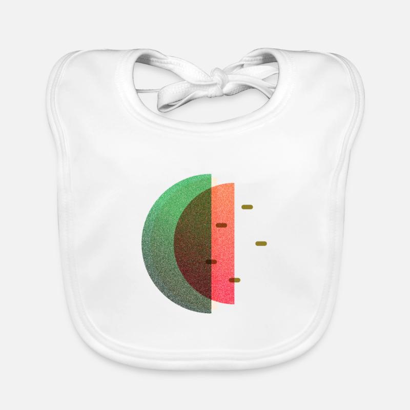 Abstract Summer Melon Pattern Variante 3 Bavoir bio Bébé