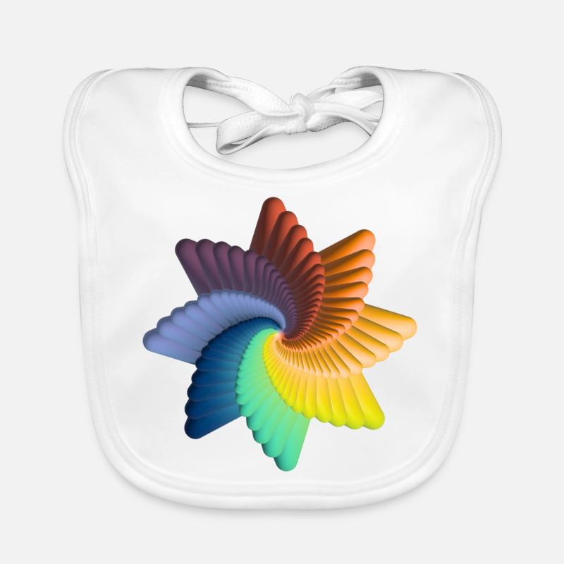 Rainbow Star Organic Baby Bibs