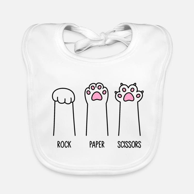 Rock Paper Scissors Organic Baby Bibs