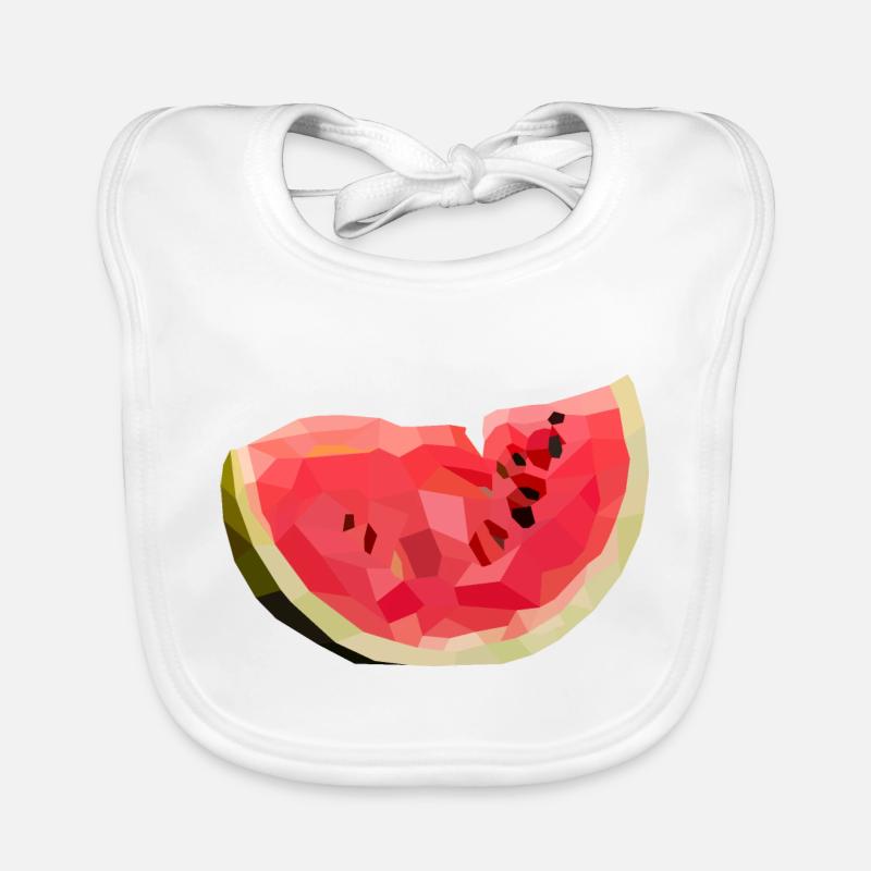 Melone Melon im Polygon Stil Baby Bio-Lätzchen