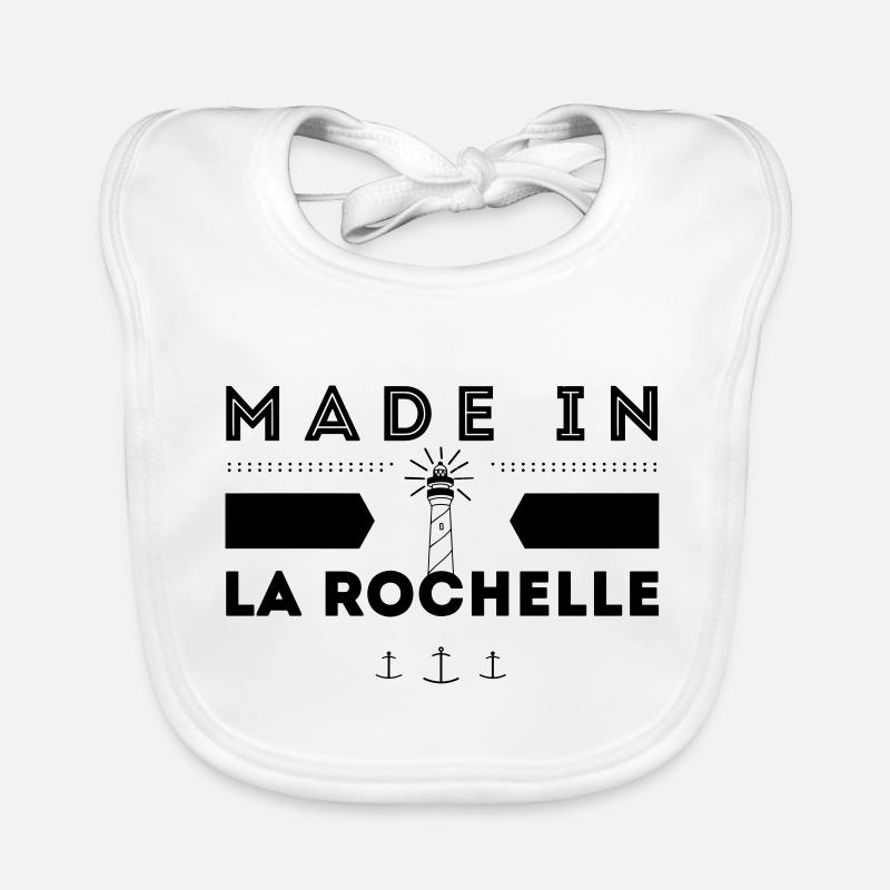 Made in la rochelle - Bavoir bio Bébé - blanc