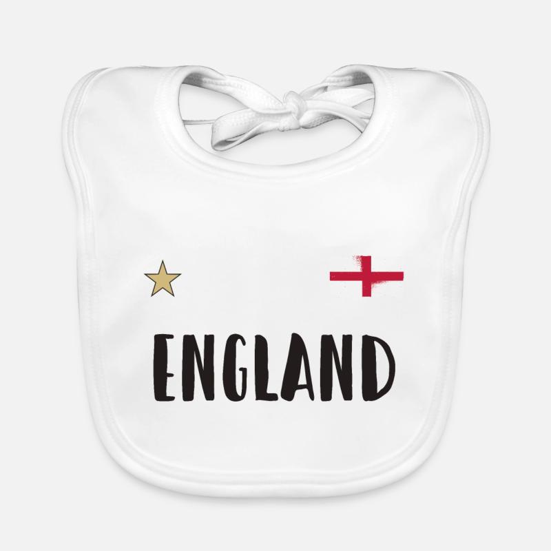 Maillot de football de l’Angleterre Drapeau anglais Bavoir bio Bébé