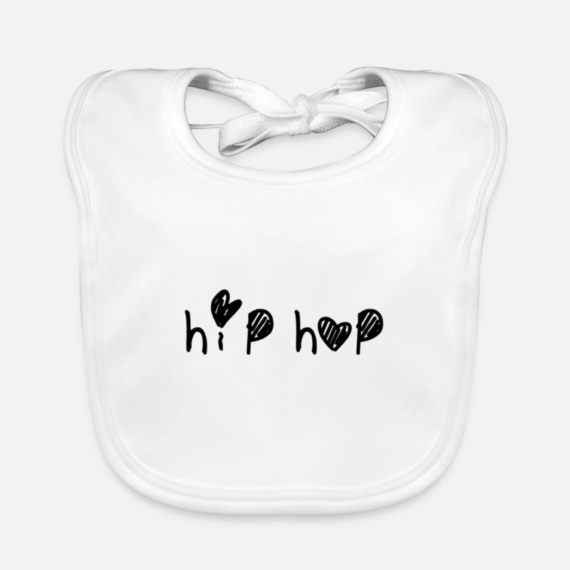 hip hop - Bavoir bio Bébé - blanc