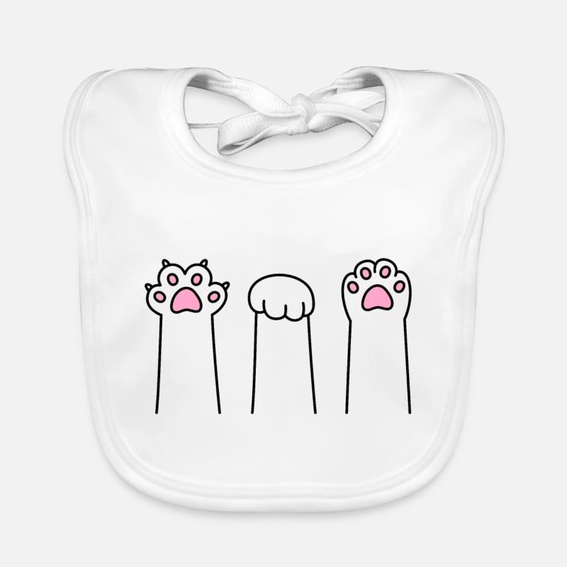 Ciseaux Pierre Papier Patte Patte Jeu Patte Cat Pattes Bavoir bio Bébé
