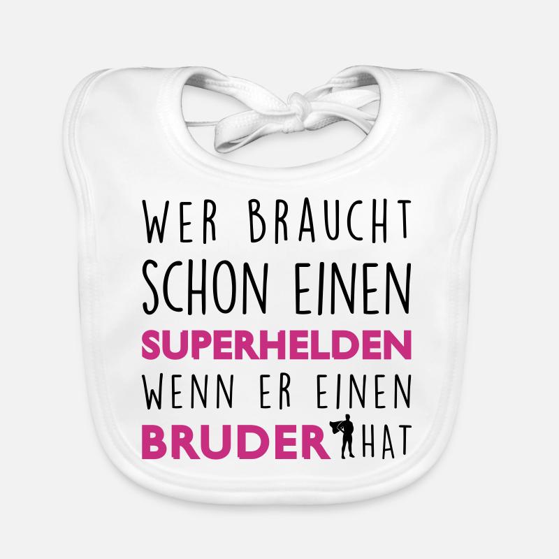 Mein Bruder - Superheld Baby Bio-Lätzchen