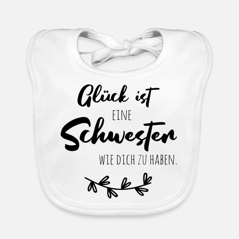 Glück ist, eine Schwester wie dich zu haben Baby Bio-Lätzchen
