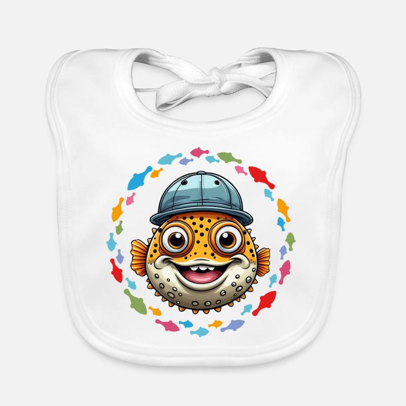 Cooler Kugelfisch mit Basecap Baby Bio-Lätzchen