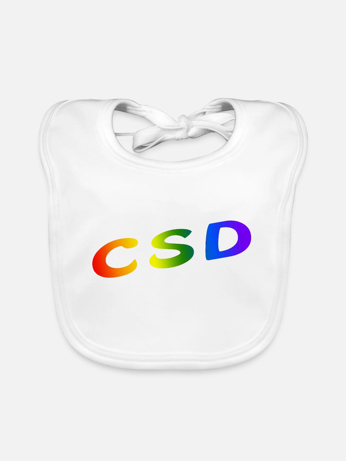 CSD - Baby Bio-Lätzchen - Weiß - Vorne