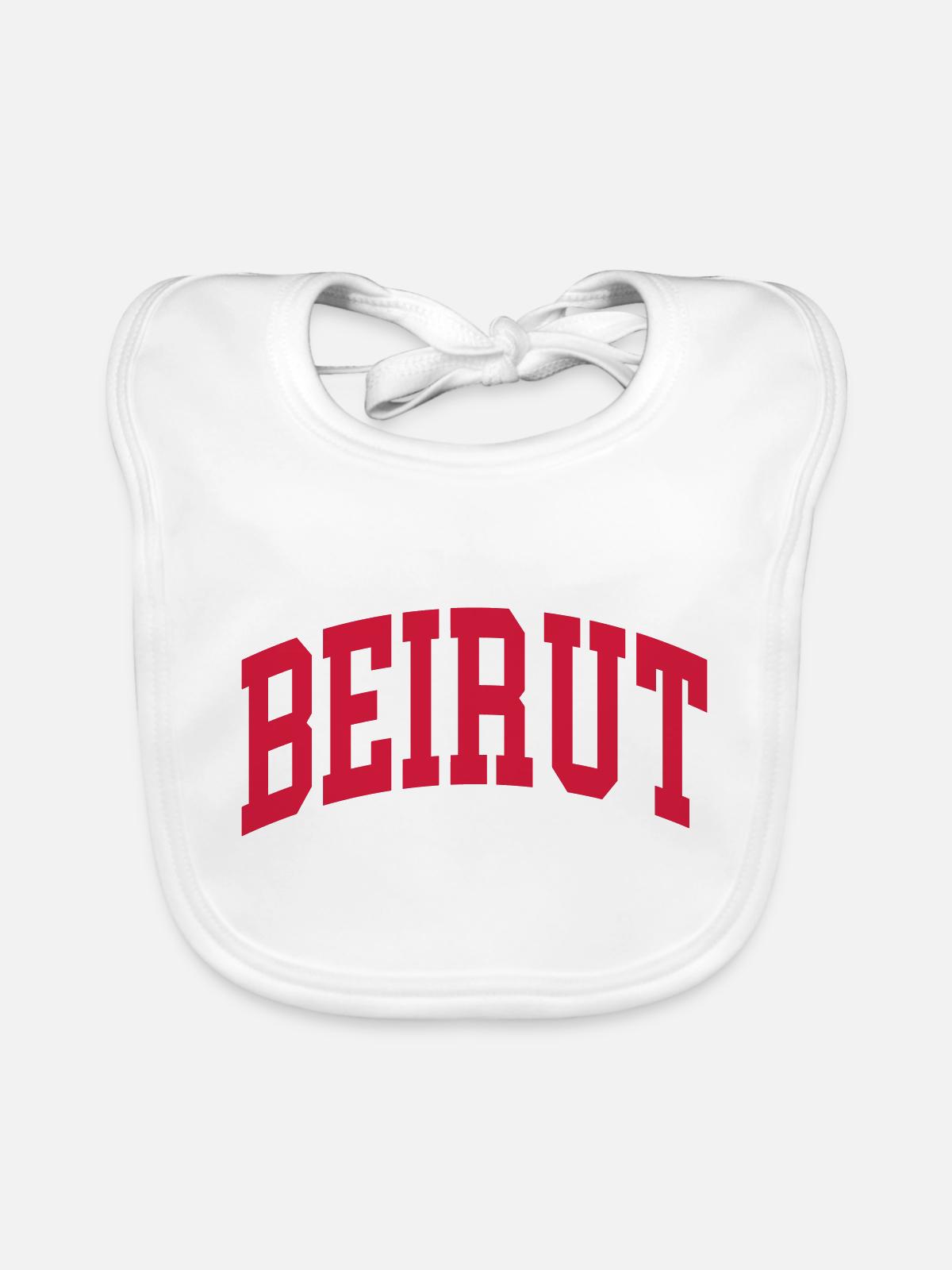Beirut - Baby Bio-Lätzchen - Weiß - Vorne