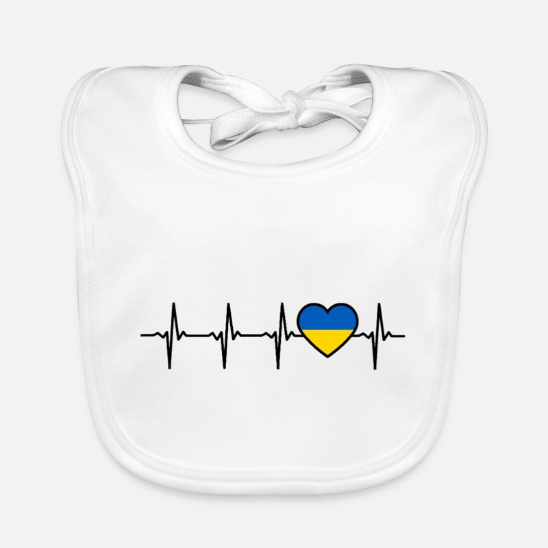 Drapeau ukrainien Bavoir bio Bébé