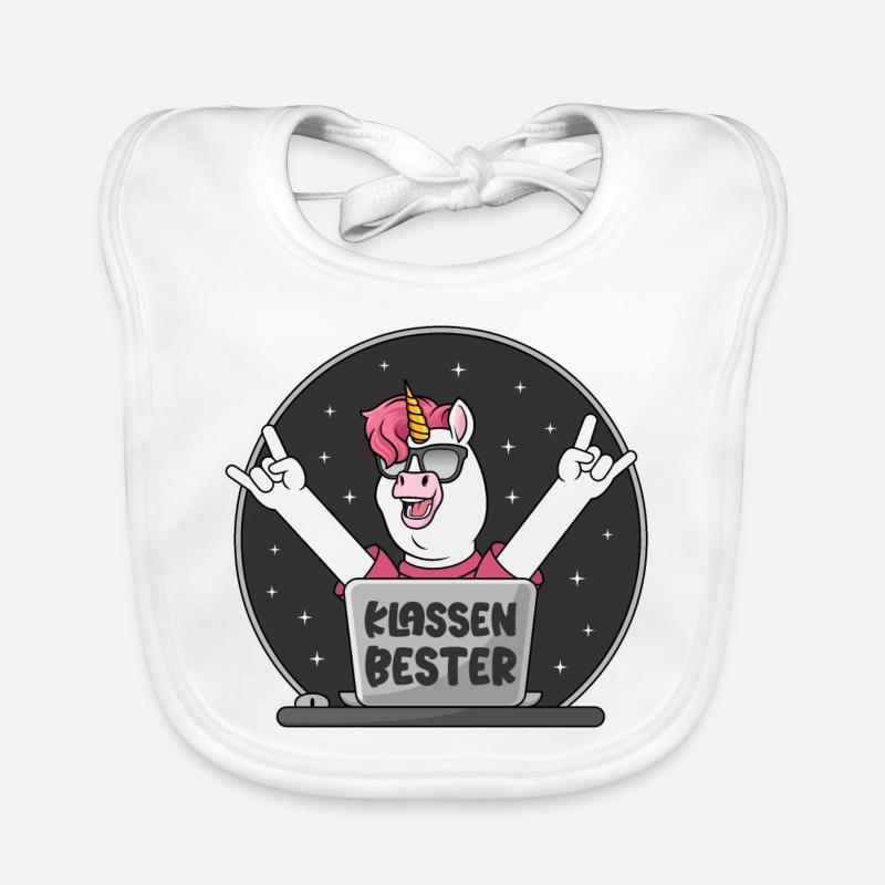 Bester in der Klasse Schule Einhorn Klassenbester Baby Bio-Lätzchen
