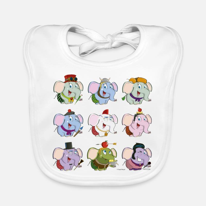 Elefants Comics Cartoons Comicstyle Tiere Baby Bio-Lätzchen