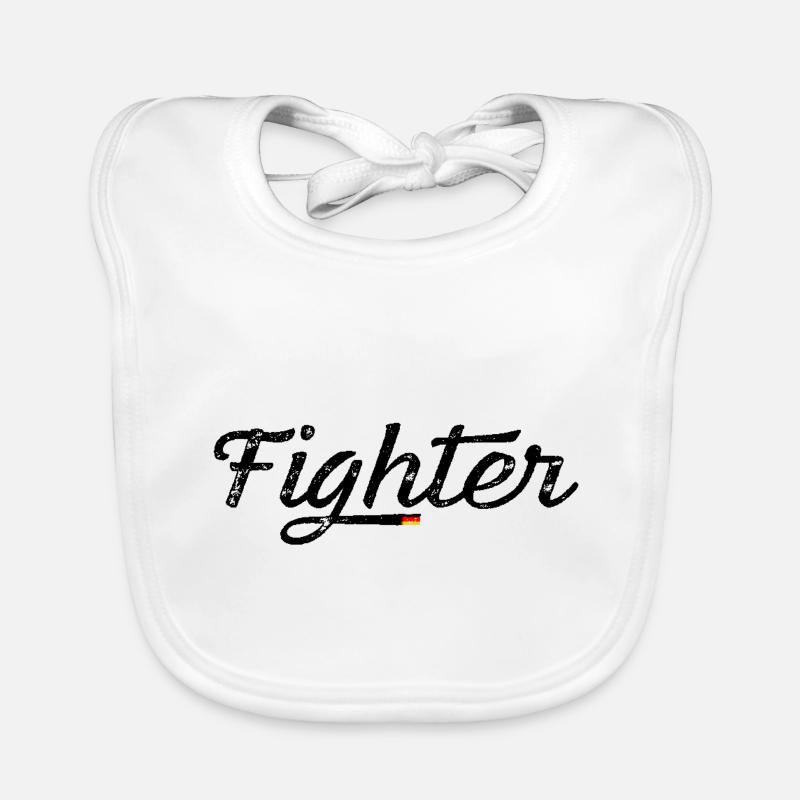 Fighter with German flag Organic Baby Bibs