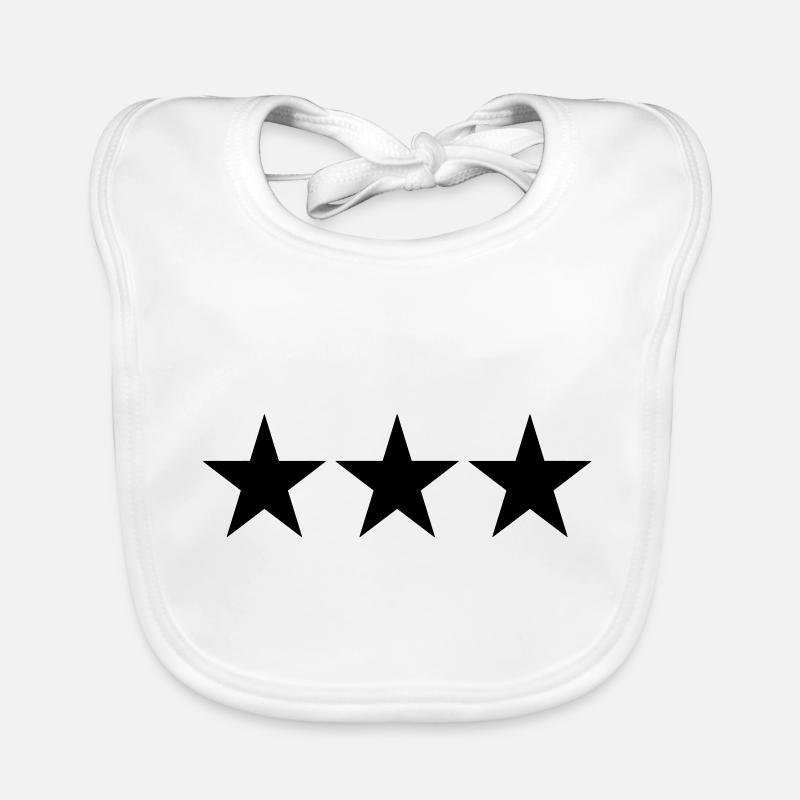 3 STERNE Baby Bio-Lätzchen