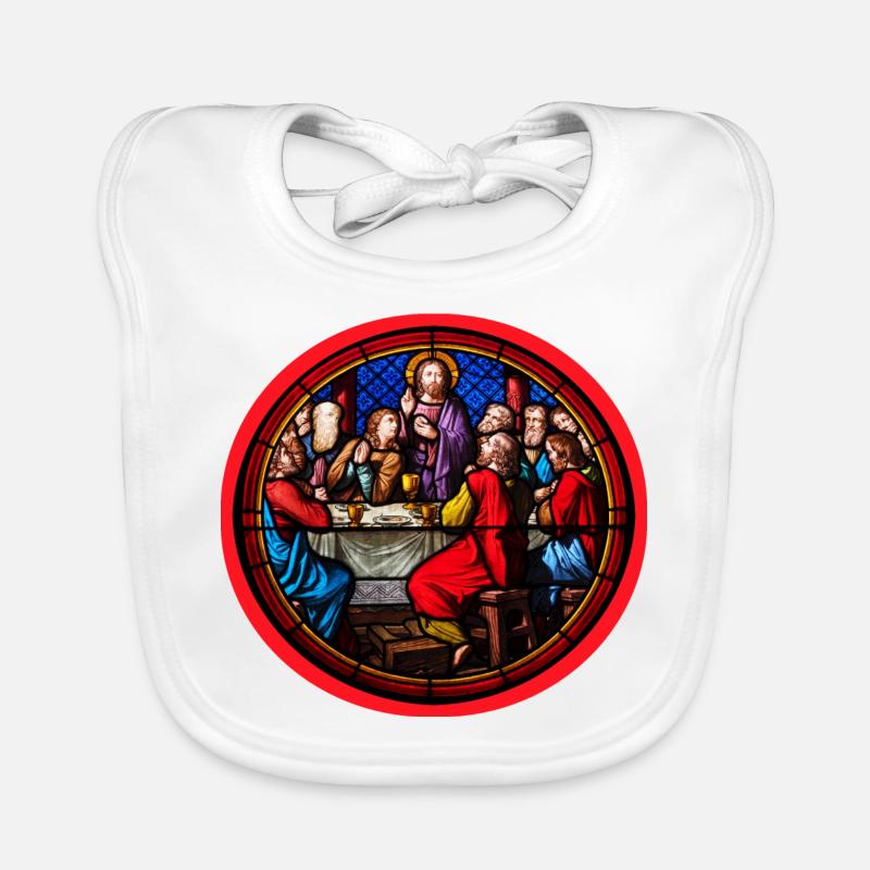 souper de fenêtre d'église - Bavoir bio Bébé - blanc