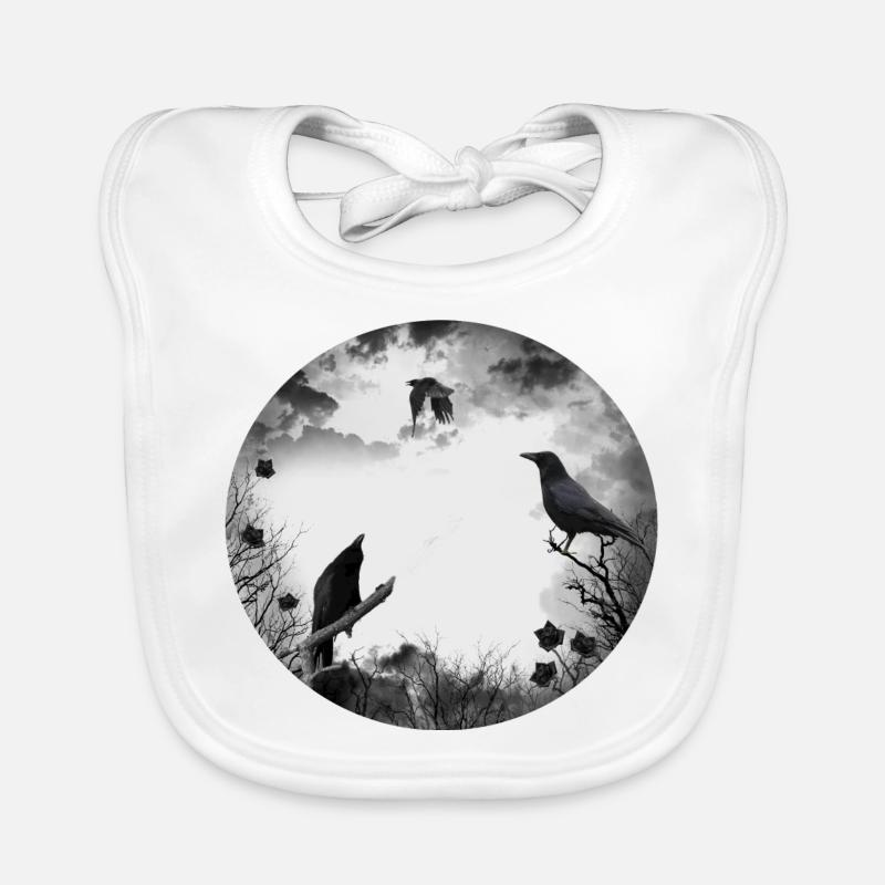 Gothique, corbeaux, corbeaux Bavoir bio Bébé