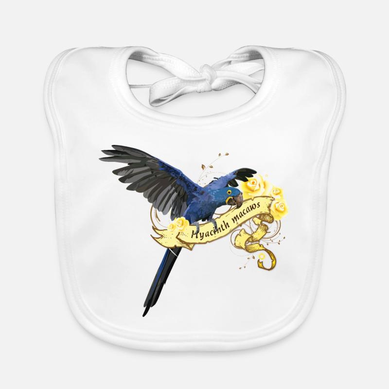 Hyacinth macaw Organic Baby Bibs